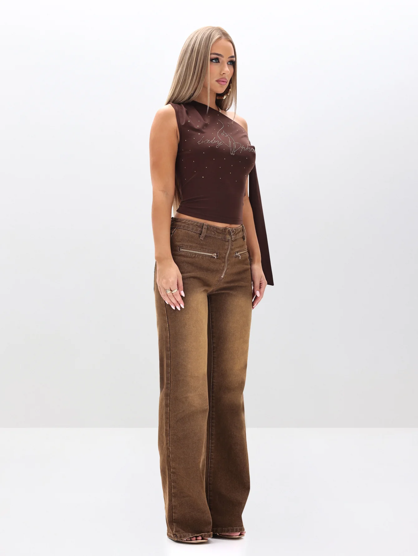 Tie Detail One Shoulder Top - Image 6