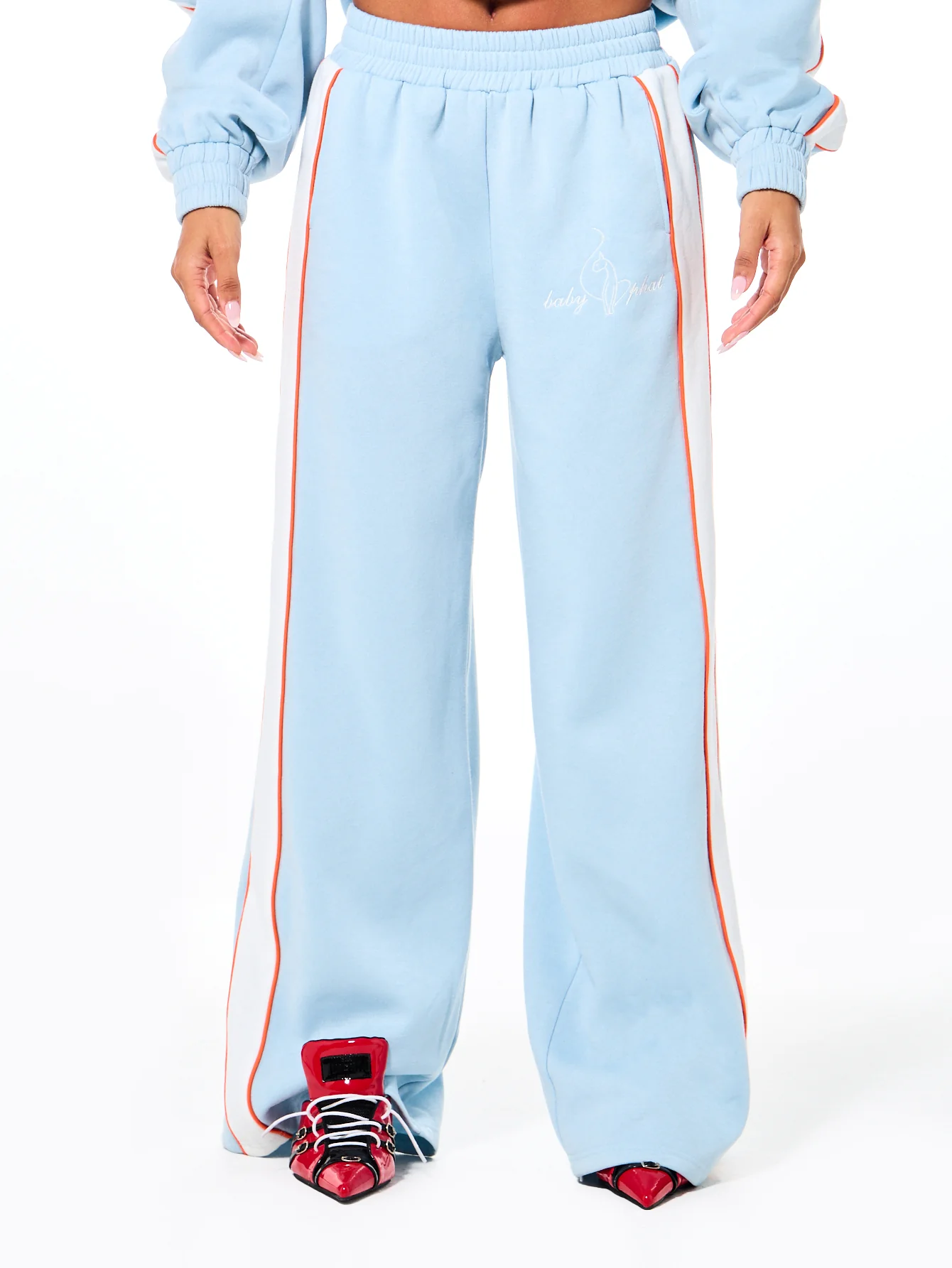 Velour Sweatpant with Side Panel - Image 2