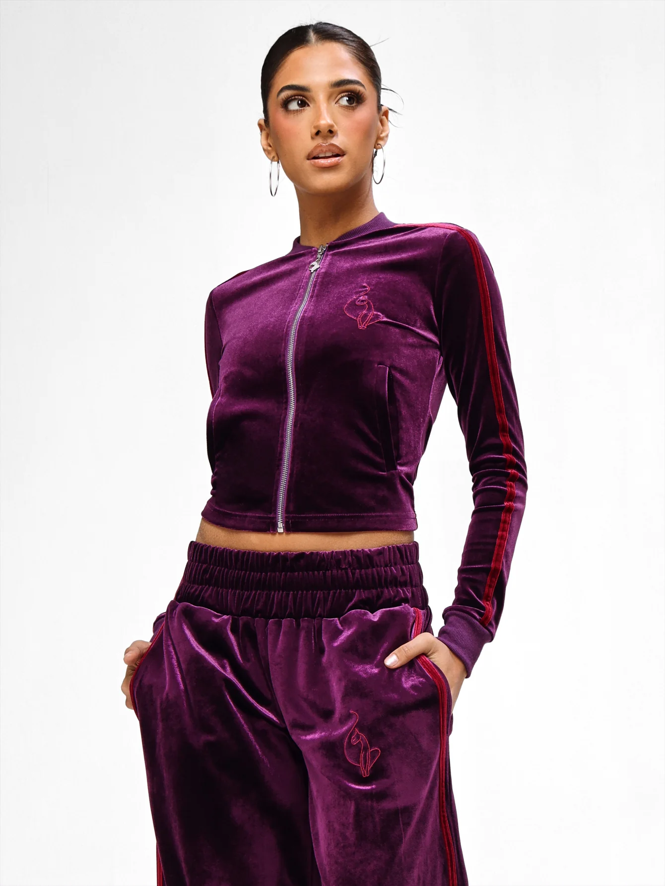 Velour Track Jacket - Image 3
