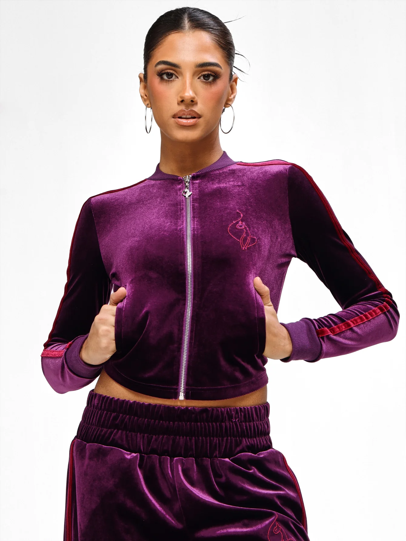 Velour Track Jacket - Image 4