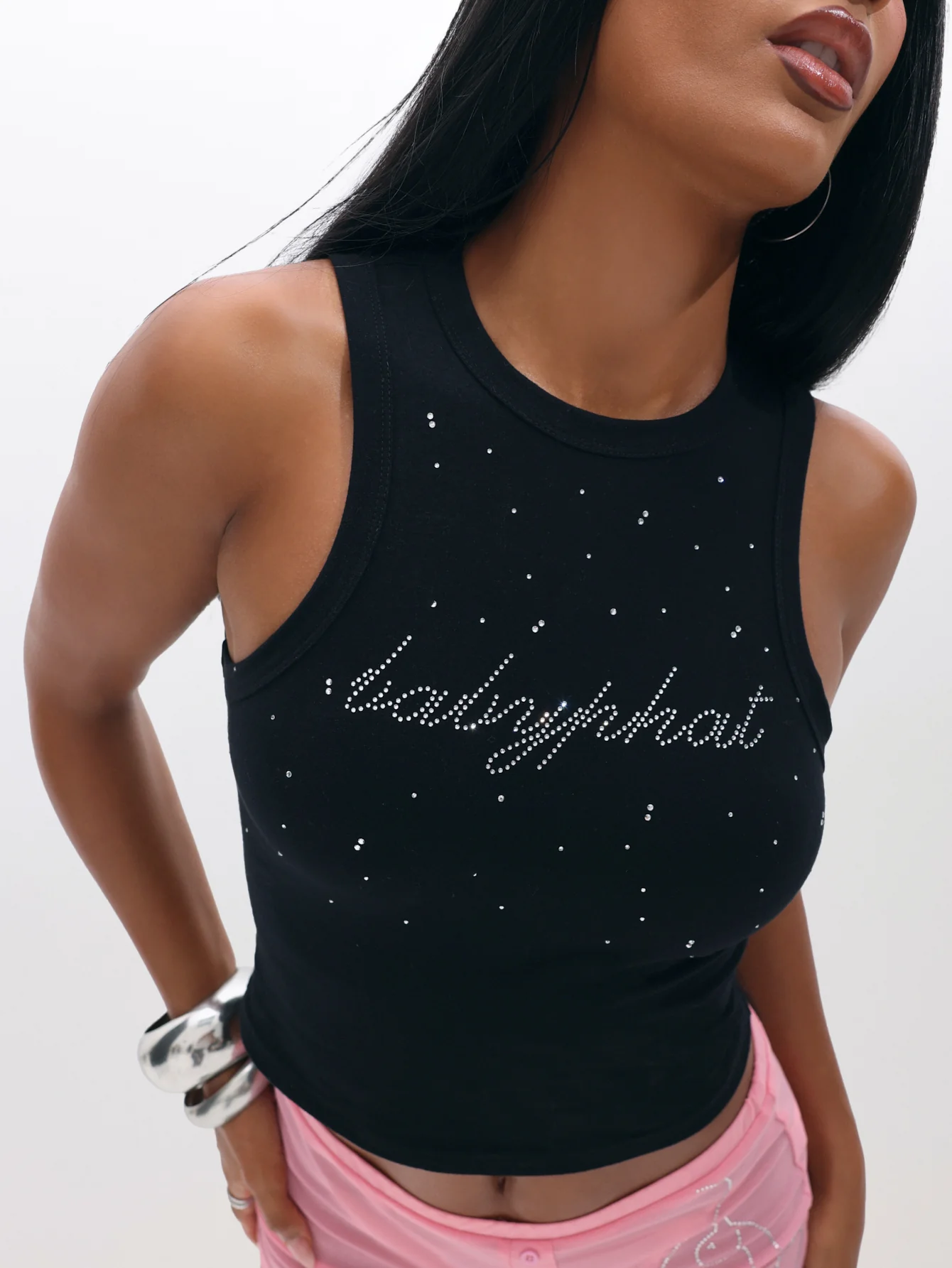 Vest Top With Rhinestones - Image 4